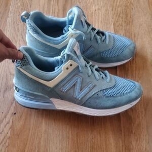 New Balance 574 Sport Low Cut Blue Sneakers, Size 8.5 Men